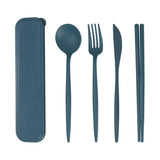 4PCS Set Eco Friendly Wheat Straw Cutlery Dinnerware