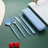 4PCS Set Eco Friendly Wheat Straw Cutlery Dinnerware