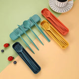 4PCS Set Eco Friendly Wheat Straw Cutlery Dinnerware