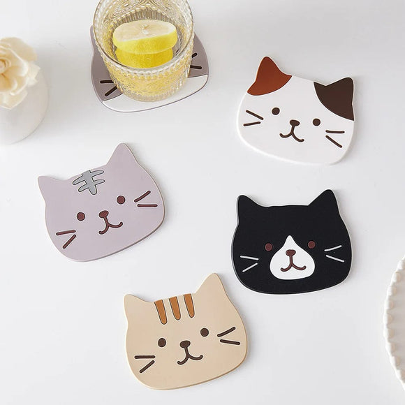 Non-slip Cat Shaped Silicone Coaster