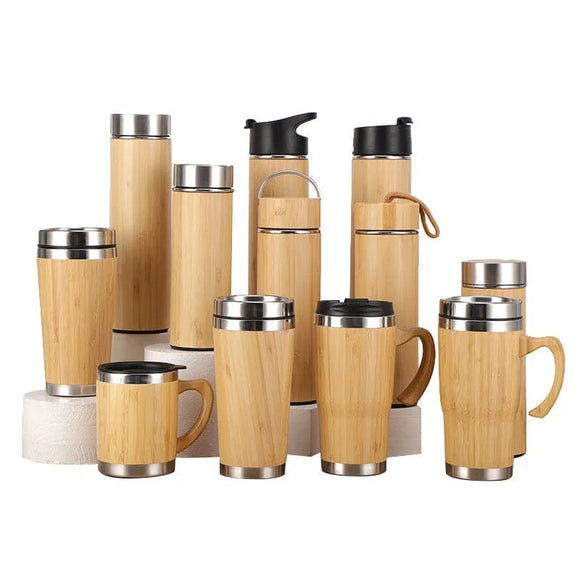 Bamboo Insulated Flasks & Thermoses