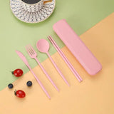 4PCS Set Eco Friendly Wheat Straw Cutlery Dinnerware