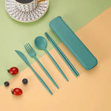 4PCS Set Eco Friendly Wheat Straw Cutlery Dinnerware