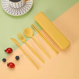 4PCS Set Eco Friendly Wheat Straw Cutlery Dinnerware