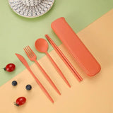 4PCS Set Eco Friendly Wheat Straw Cutlery Dinnerware