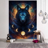Fantasy Wolf Wall Hanging Tapestry