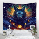 Fantasy Wolf Wall Hanging Tapestry