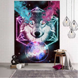 Fantasy Wolf Wall Hanging Tapestry