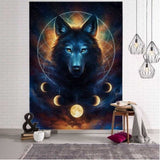 Fantasy Wolf Wall Hanging Tapestry
