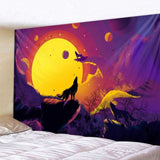 Fantasy Wolf Wall Hanging Tapestry