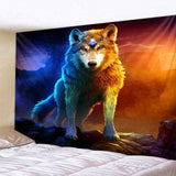 Fantasy Wolf Wall Hanging Tapestry