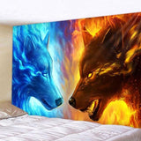 Fantasy Wolf Wall Hanging Tapestry