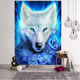 Fantasy Wolf Wall Hanging Tapestry