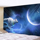 Fantasy Wolf Wall Hanging Tapestry